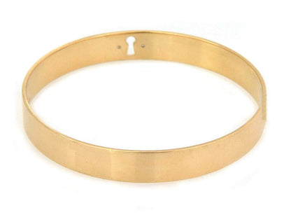 Tiffany & Co. 18k Yellow Gold Keyhole Lock Bangle Bracelet