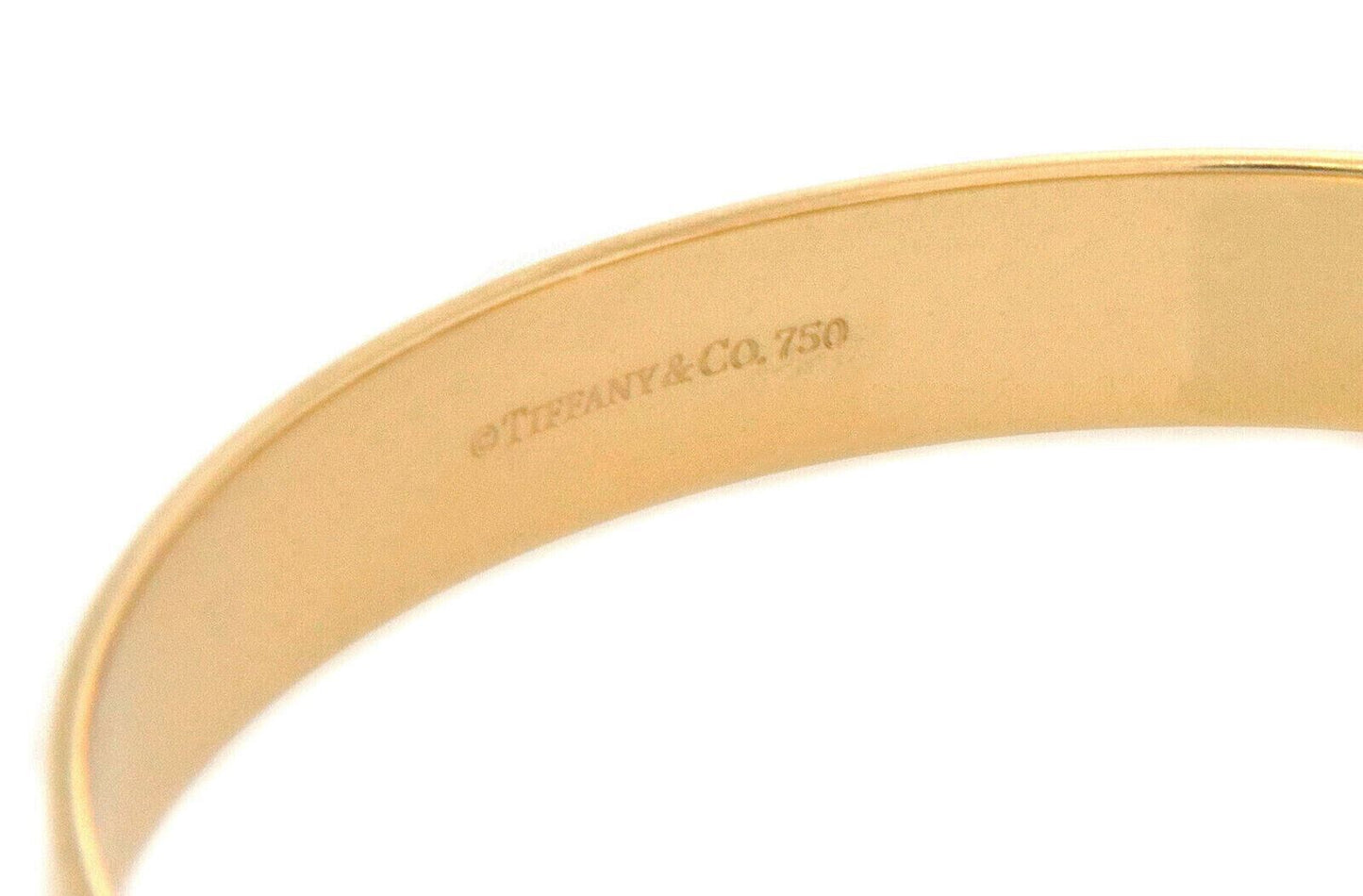 Tiffany & Co. 18k Yellow Gold Keyhole Lock Bangle Bracelet