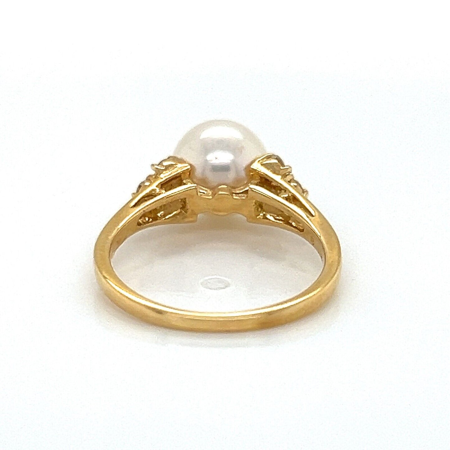 Mikimoto Akoya Pearls18k Yellow Gold Cocktail Ring - Size 4.5