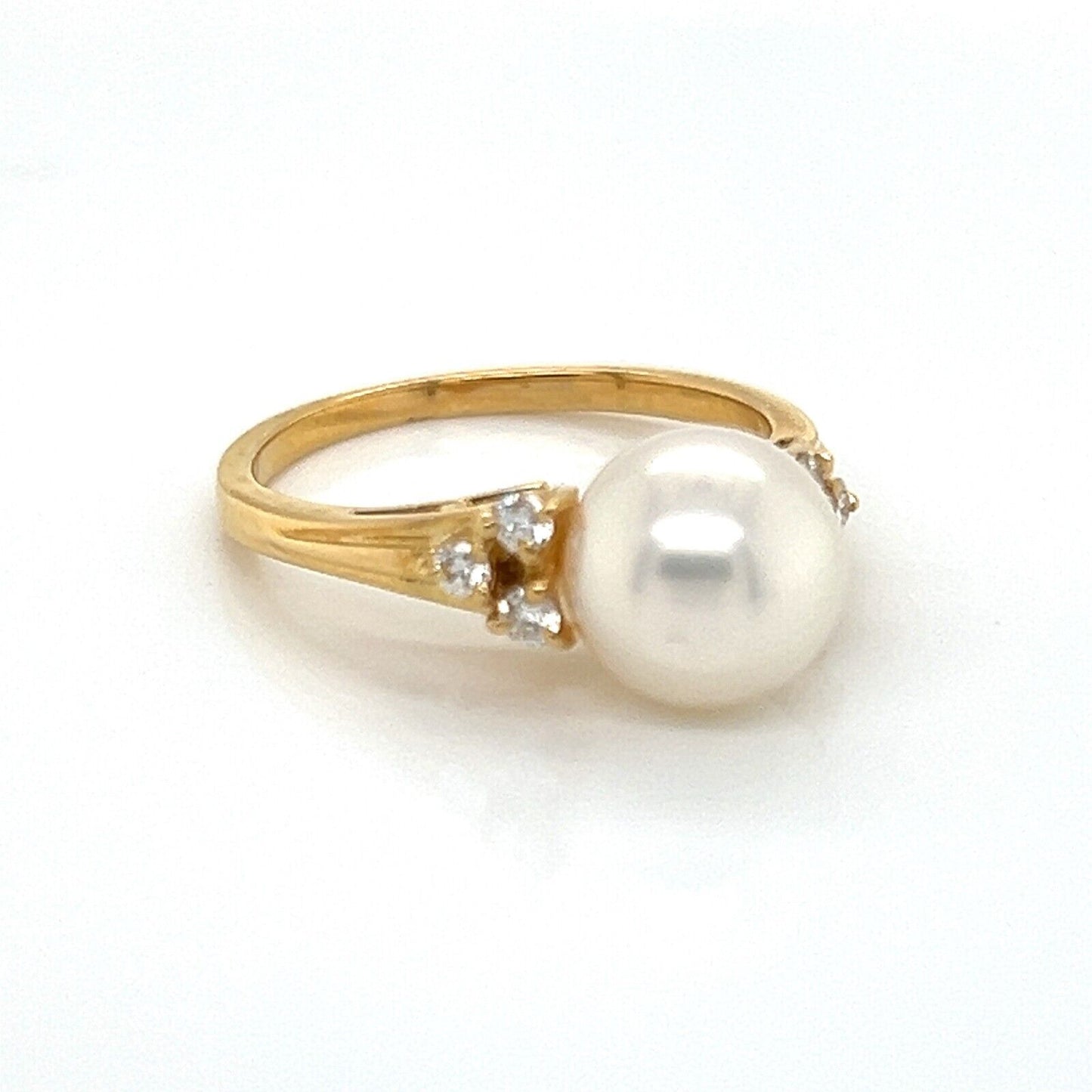 Mikimoto Akoya Pearls18k Yellow Gold Cocktail Ring - Size 4.5