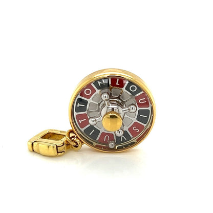 Louis Vuitton 18k Yellow Gold Roulette Game Wheel Charm Pendant