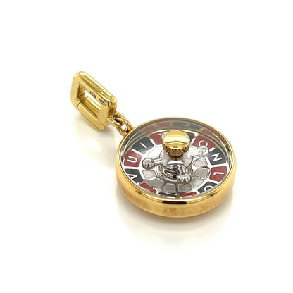 Louis Vuitton 18k Yellow Gold Roulette Game Wheel Charm Pendant