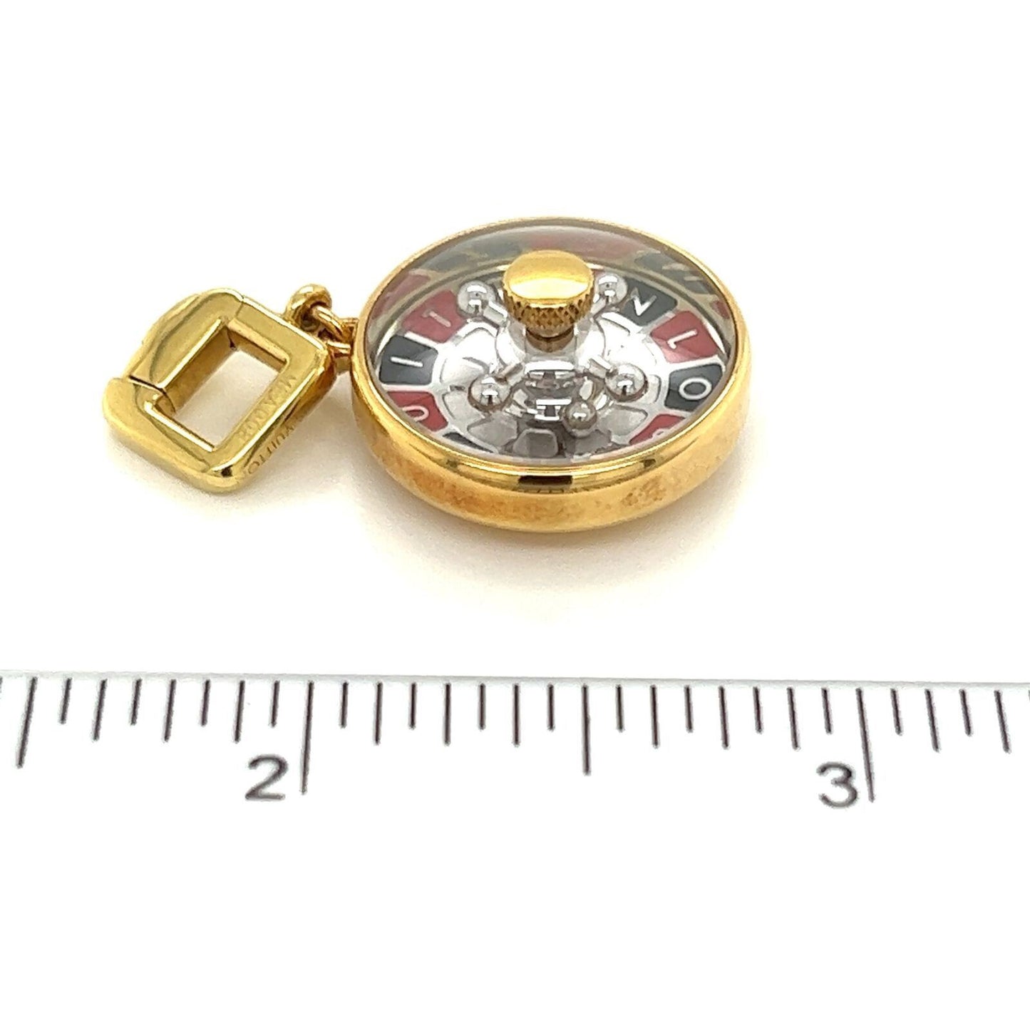 Louis Vuitton 18k Yellow Gold Roulette Game Wheel Charm Pendant