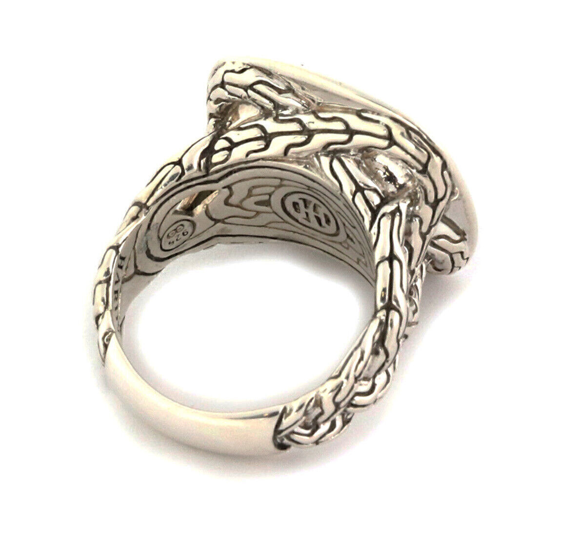 John Hardy Classic Chain Blue Topaz Sterling Silver Ring - Size 7