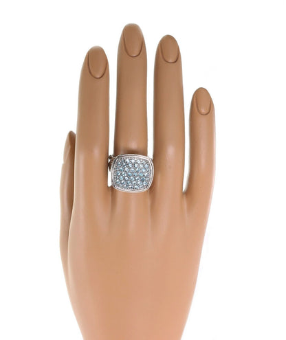 John Hardy Classic Chain Blue Topaz Sterling Silver Ring - Size 7
