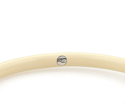 Nouvelle Bague Diamond Enamel 18k White Gold & Sterling Bangle Bracelet