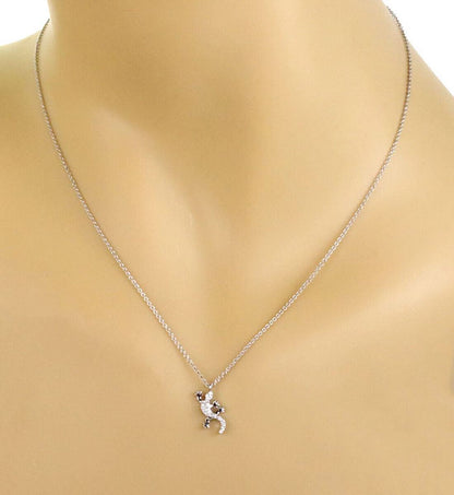 Tiffany & Co. Diamond 18k White Gold Salamander Pendant Necklace