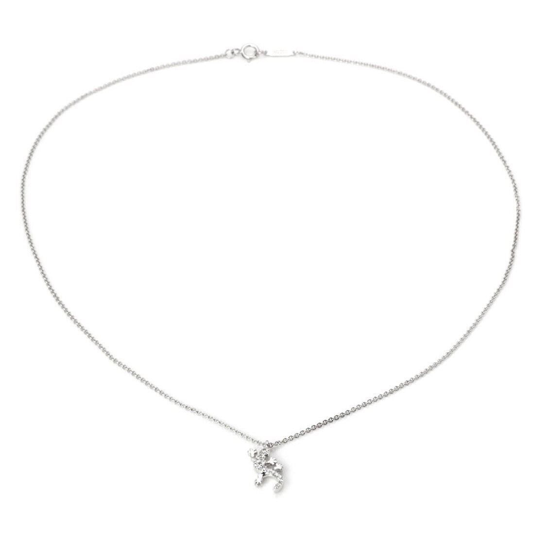 Tiffany & Co. Diamond 18k White Gold Salamander Pendant Necklace