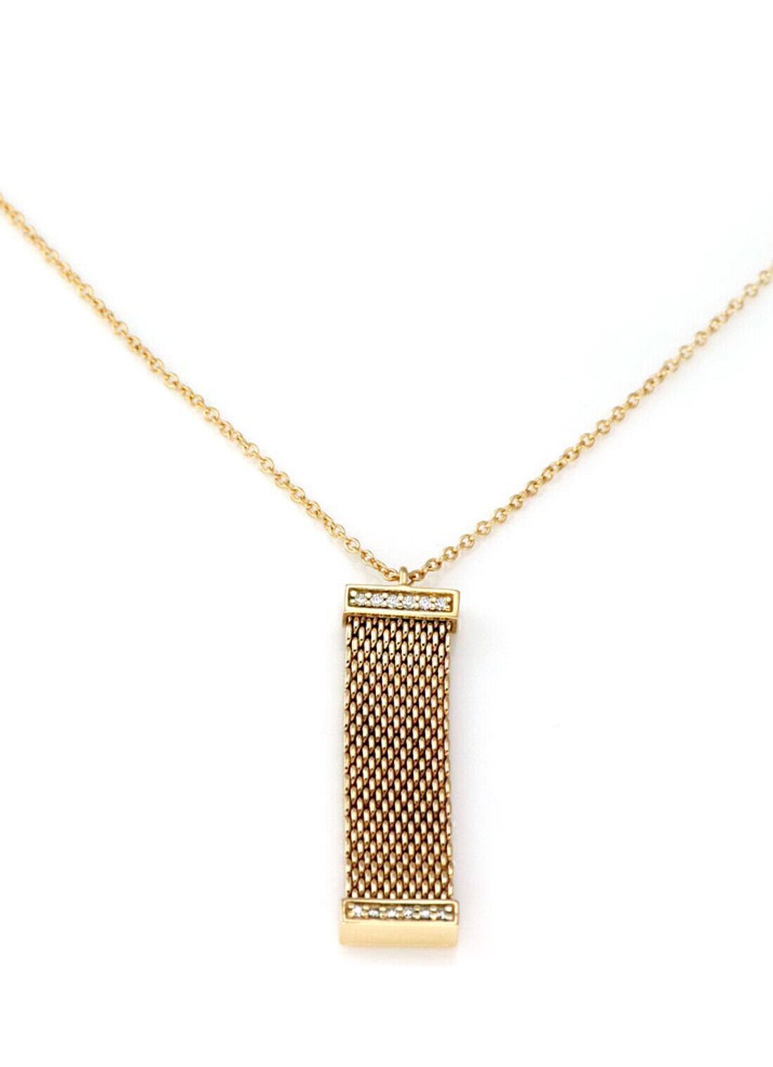 Tiffany & Co. Somerset Diamond 18k Yellow Gold Pendant Necklace