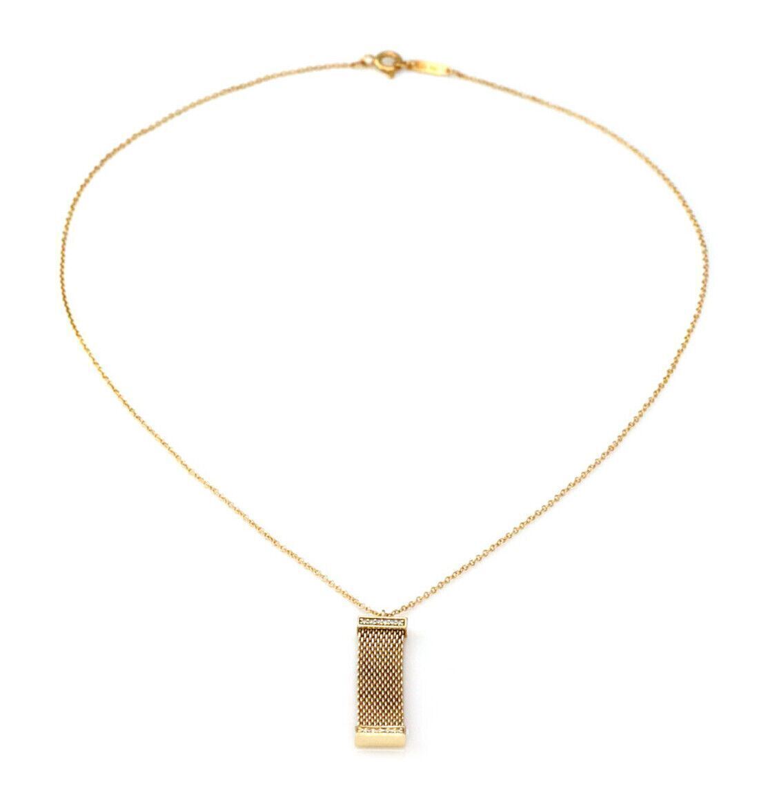 Tiffany & Co. Somerset Diamond 18k Yellow Gold Pendant Necklace