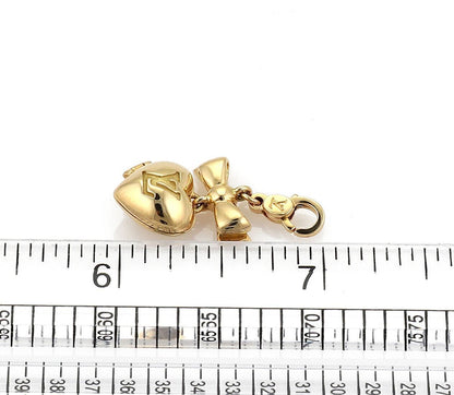 Louis Vuitton Heart & Bow Locket 18k Yellow Gold Charm Pendant