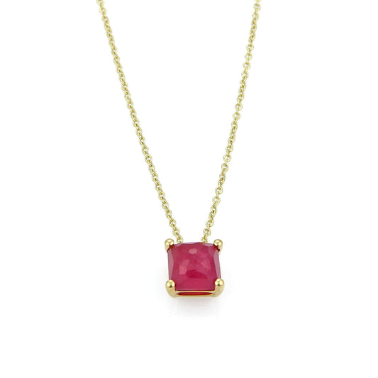 Ippolita Rock Candy Mini Single Square Iolite 18k Yellow Gold Pendant Necklace