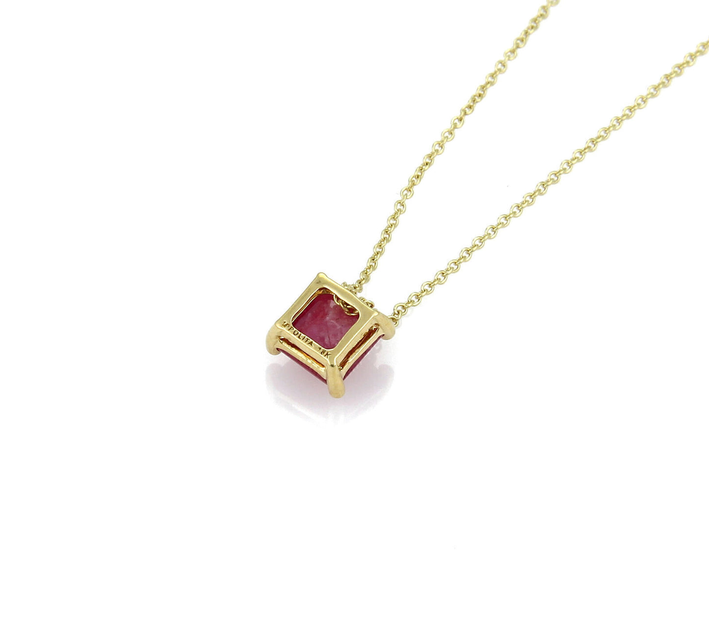 Ippolita Rock Candy Mini Single Square Iolite 18k Yellow Gold Pendant Necklace