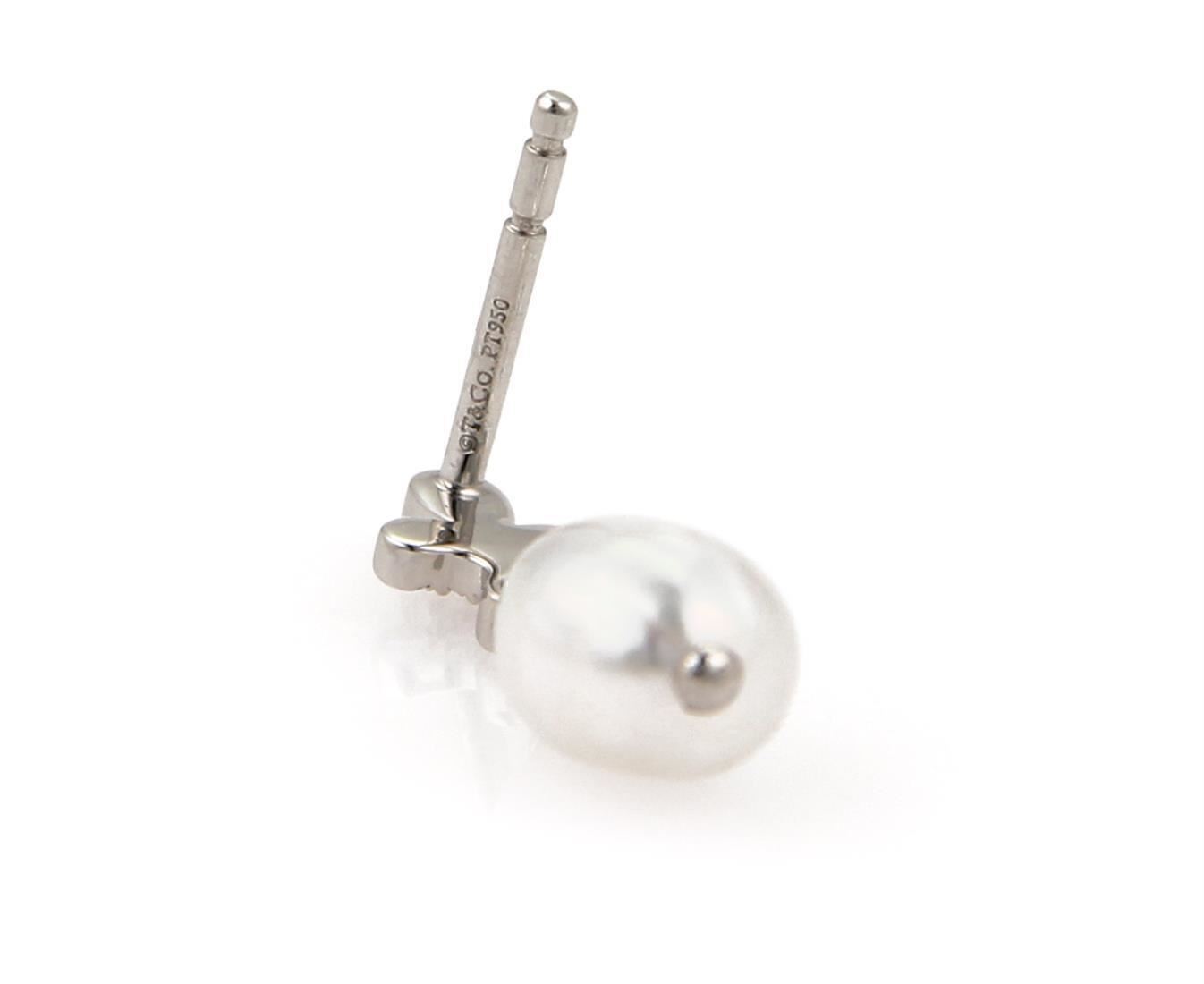 Tiffany & Co. Fleur Diamond Keshi Pearls Platinum Dangle Earrings