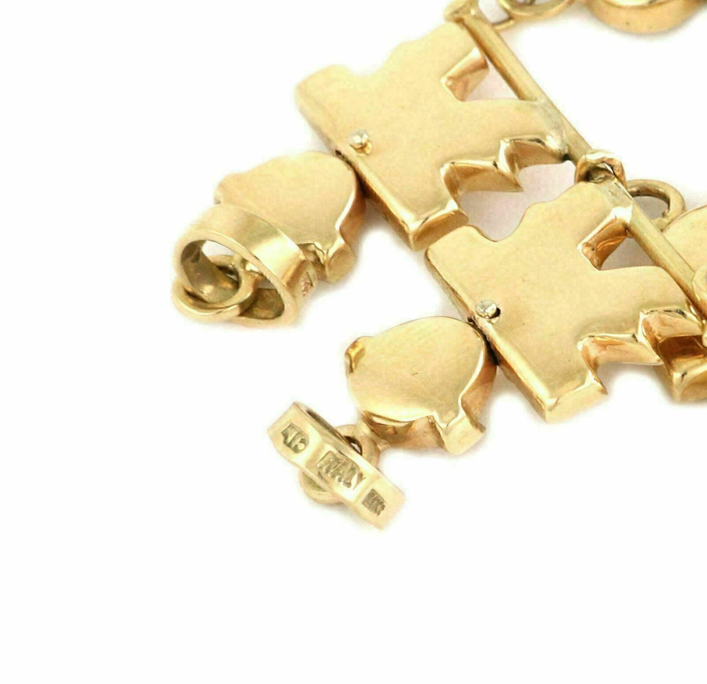 Five Kids Dangling 14k Yellow Gold Charm Pendant