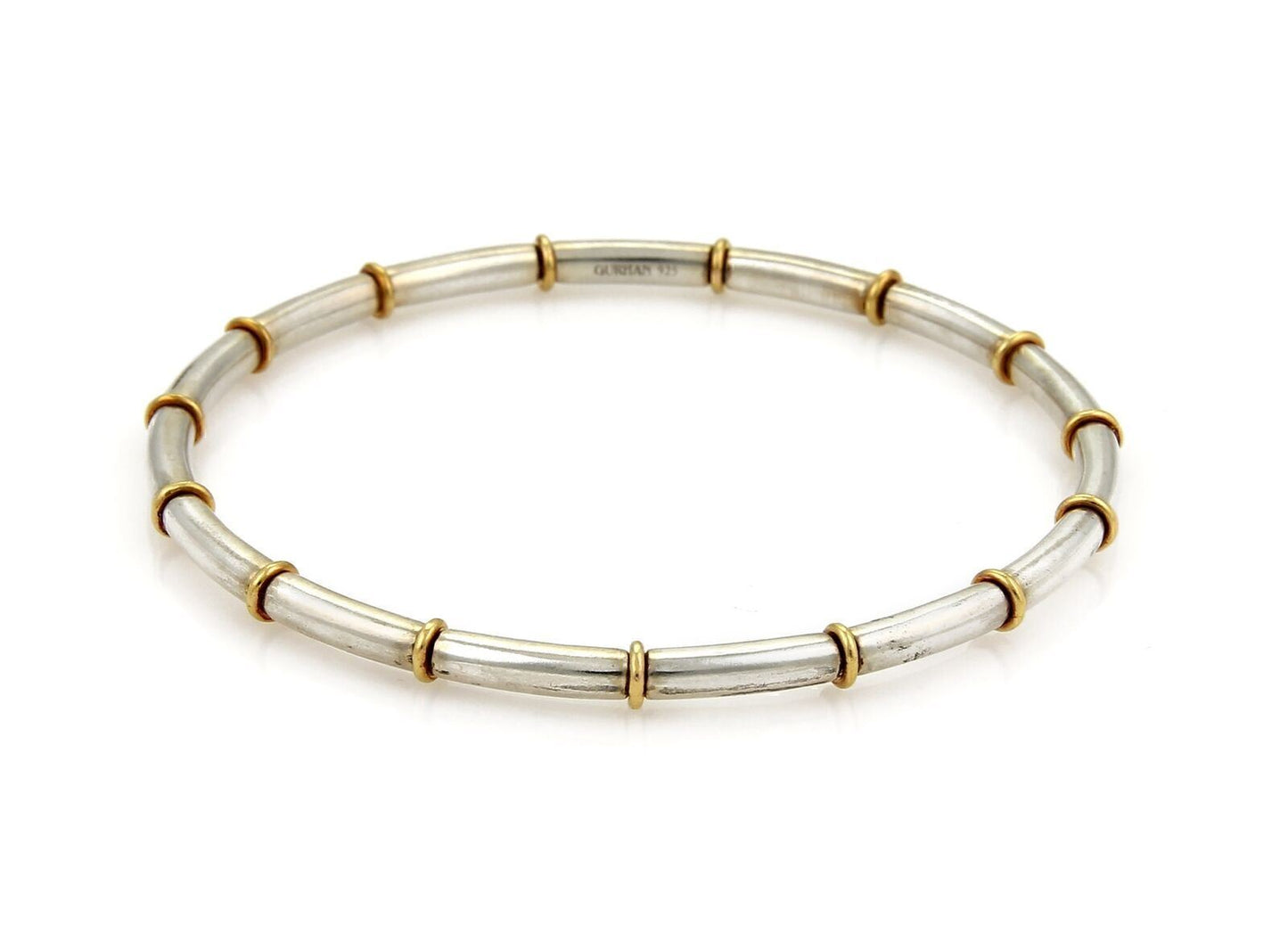 Gurhan Midnight Sterling Silver & 24k Gold Overlay Bangle Bracelet