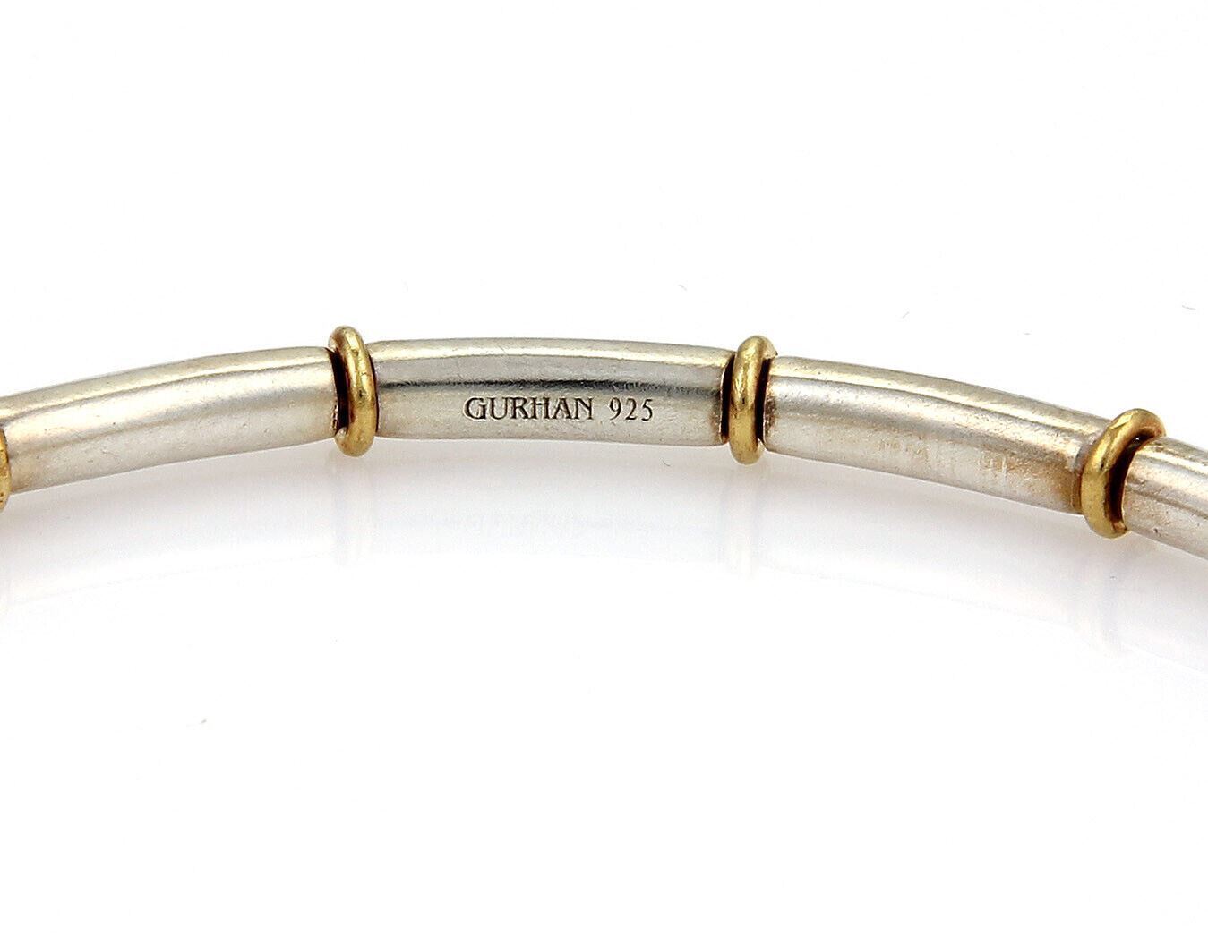 Gurhan Midnight Sterling Silver & 24k Gold Overlay Bangle Bracelet