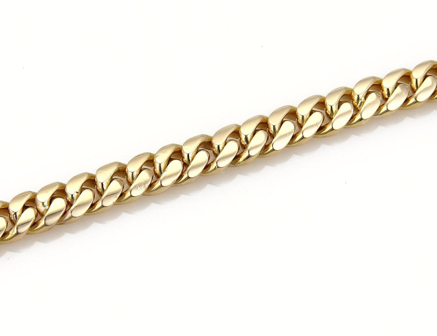 Curb Link 14k Yellow Gold Chain Necklace 25" Long