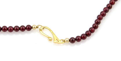 Rhodolite Beaded 14k Yellow Gold Necklace Bracelet Set