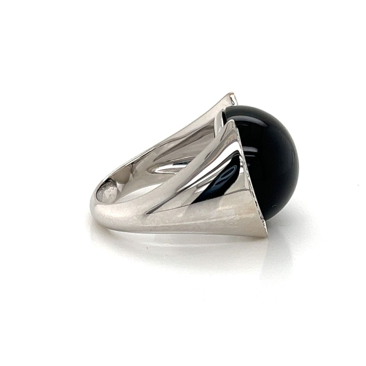 Cartier Smoky Quartz Diamond 18k White Gold Cocktail Ring - Size 6