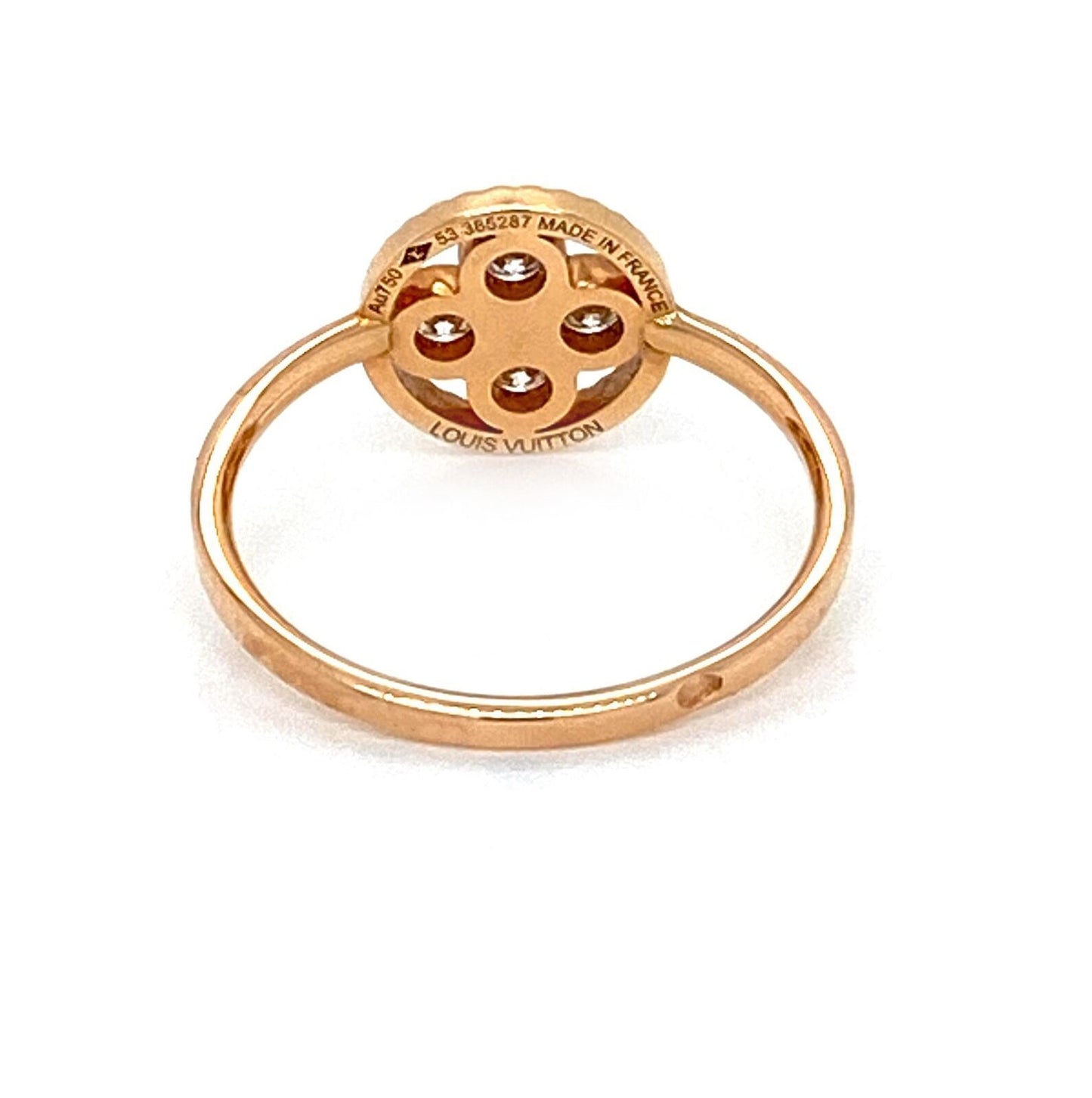 Louis Vuitton Blossom Diamond 18k Pink Gold Ring - Size 6