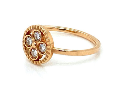 Louis Vuitton Blossom Diamond 18k Pink Gold Ring - Size 6