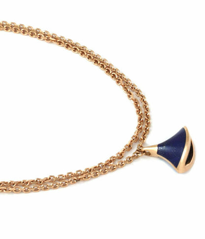 Bvlgari Diva's Dream Lapis 18k Rose Gold Charm Double Chain Bracelet