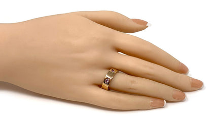 Cartier Love 18k Pink Gold 6 Pink Sapphire Band Ring w/Paper - Size 6