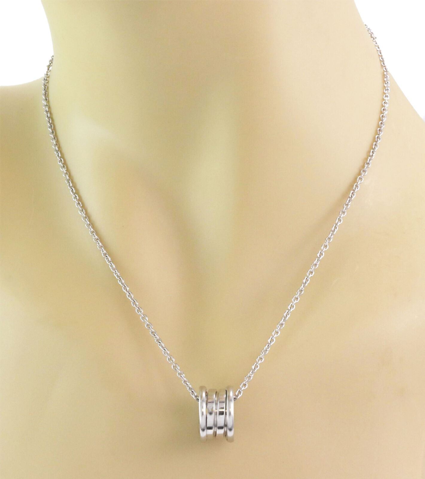 Bvlgari B.zero1 18k White Gold Pendant Necklace