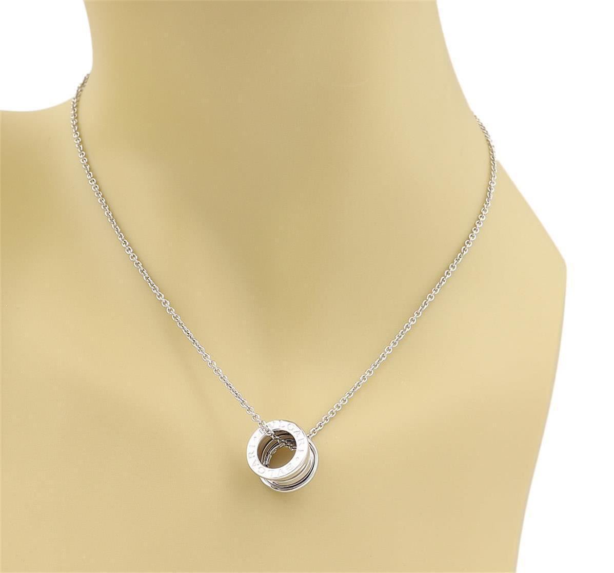 Bvlgari B.zero1 18k White Gold Pendant Necklace