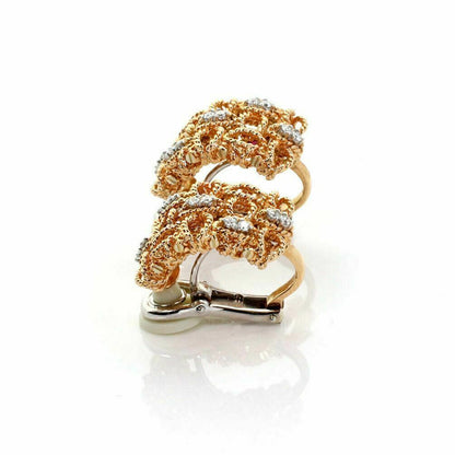 Roberto Coin Barocco Diamond 18k Rose Gold Earrings