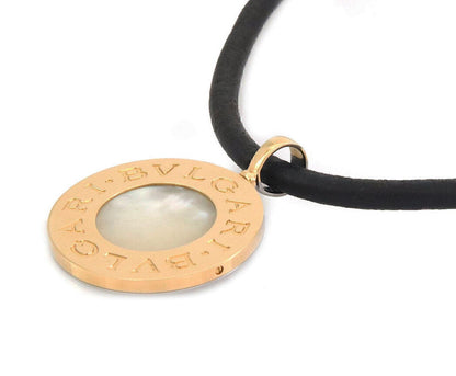 Bvlgari Mother of Pearl Onyx 18k Yellow Gold & Steel Reversible Pendant Necklace