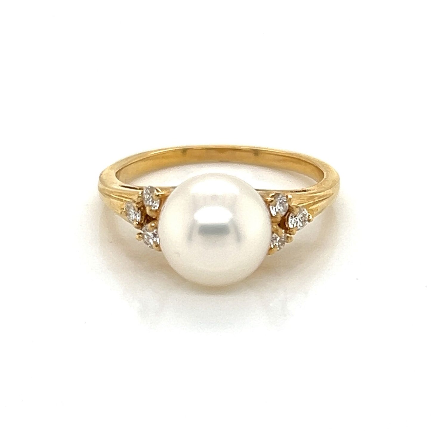 Mikimoto Akoya Pearls18k Yellow Gold Cocktail Ring - Size 4.5