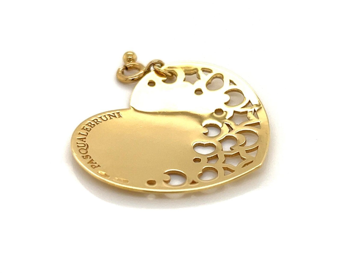 Pasquale Bruni 18k Yellow Gold Cut Out Heart Charm Pendant