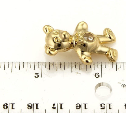 Chopard Happy Diamond 18k Yellow Gold Teddy Bear Charm Pendant