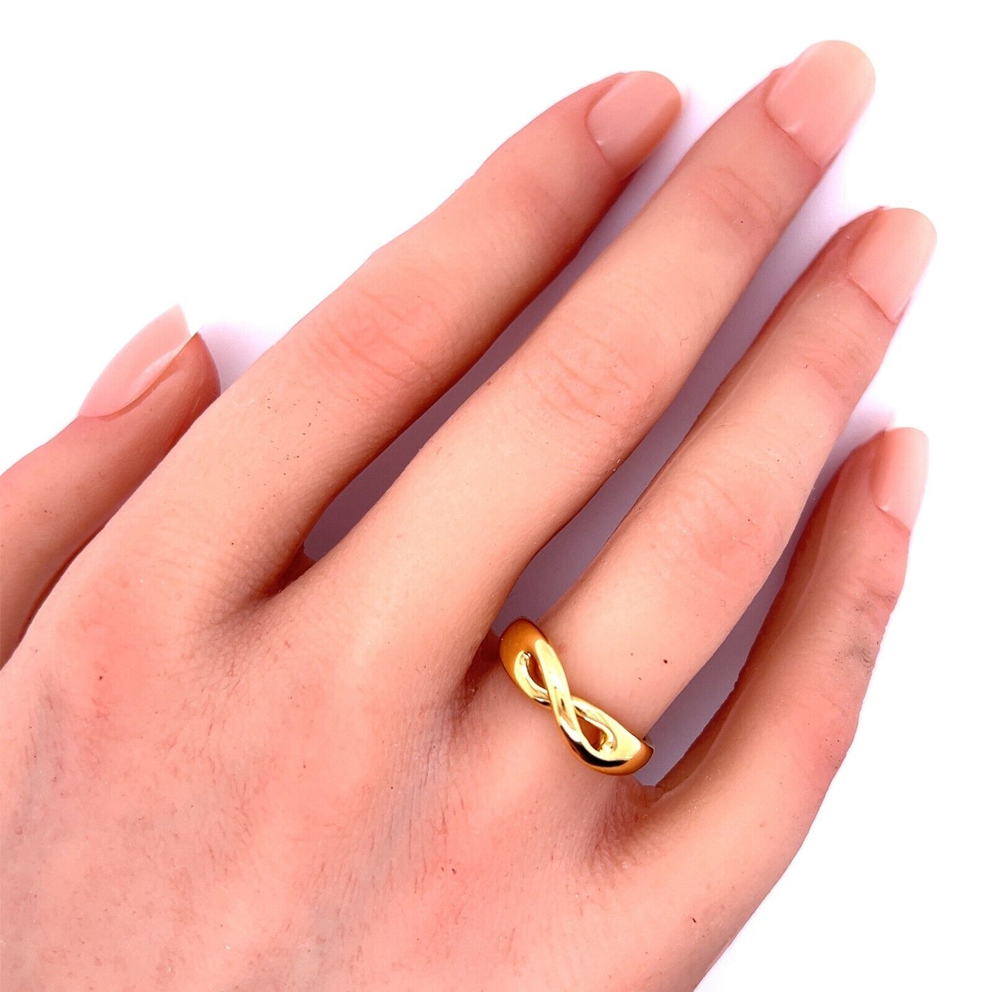 Tiffany & Co. 18k Yellow Gold Infinity Band Ring - Size 4.5