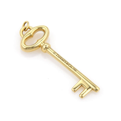 Tiffany & Co. 18k Yellow Gold Large Oval Key Charm Pendant