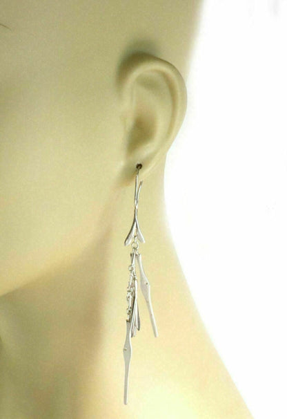 Birks of Canada Sterling Silver Fancy Multi-Bar Drop Dangle Earrings