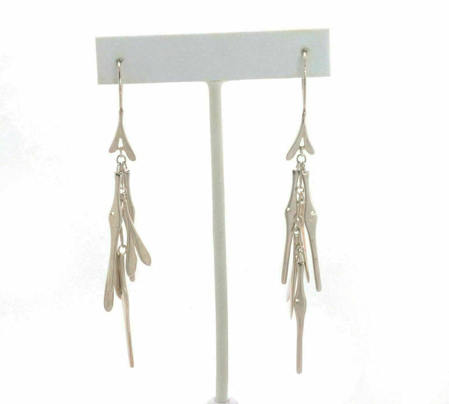 Birks of Canada Sterling Silver Fancy Multi-Bar Drop Dangle Earrings