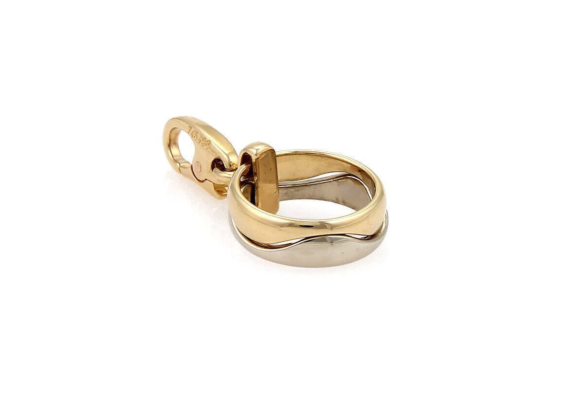 Cartier Mini Wave Band 18k Two Tone Gold Charm