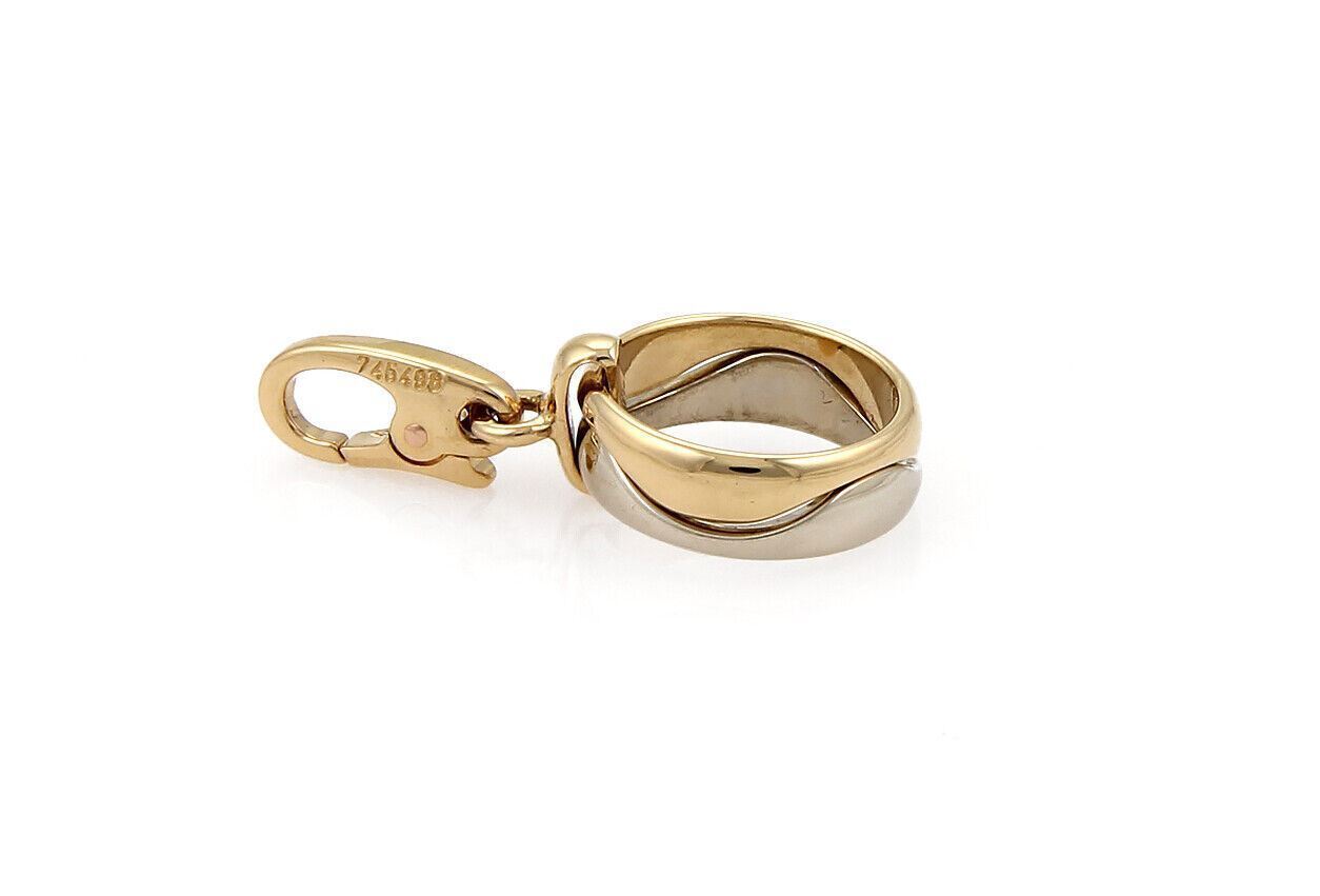 Cartier Mini Wave Band 18k Two Tone Gold Charm