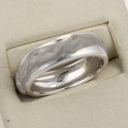 Carrera y Carrera Adam & Eve 18k White Gold Band Ring - Size 8