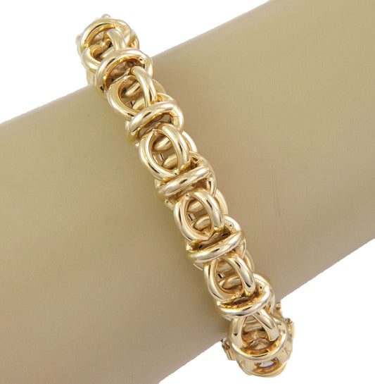 Open Round 14k Yellow Gold Link Bracelet