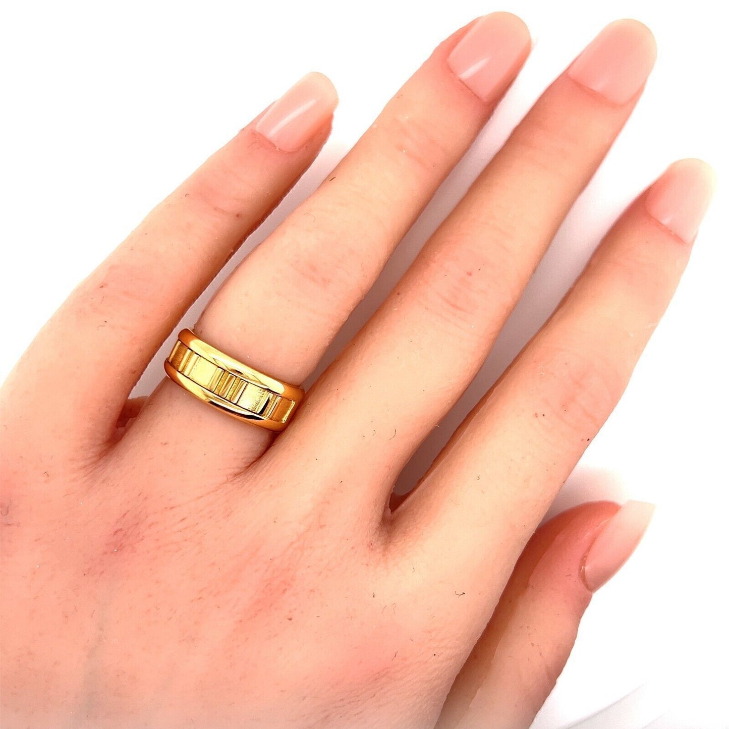 Tiffany & Co. Atlas 18k Yellow Gold Band Ring - Size 5