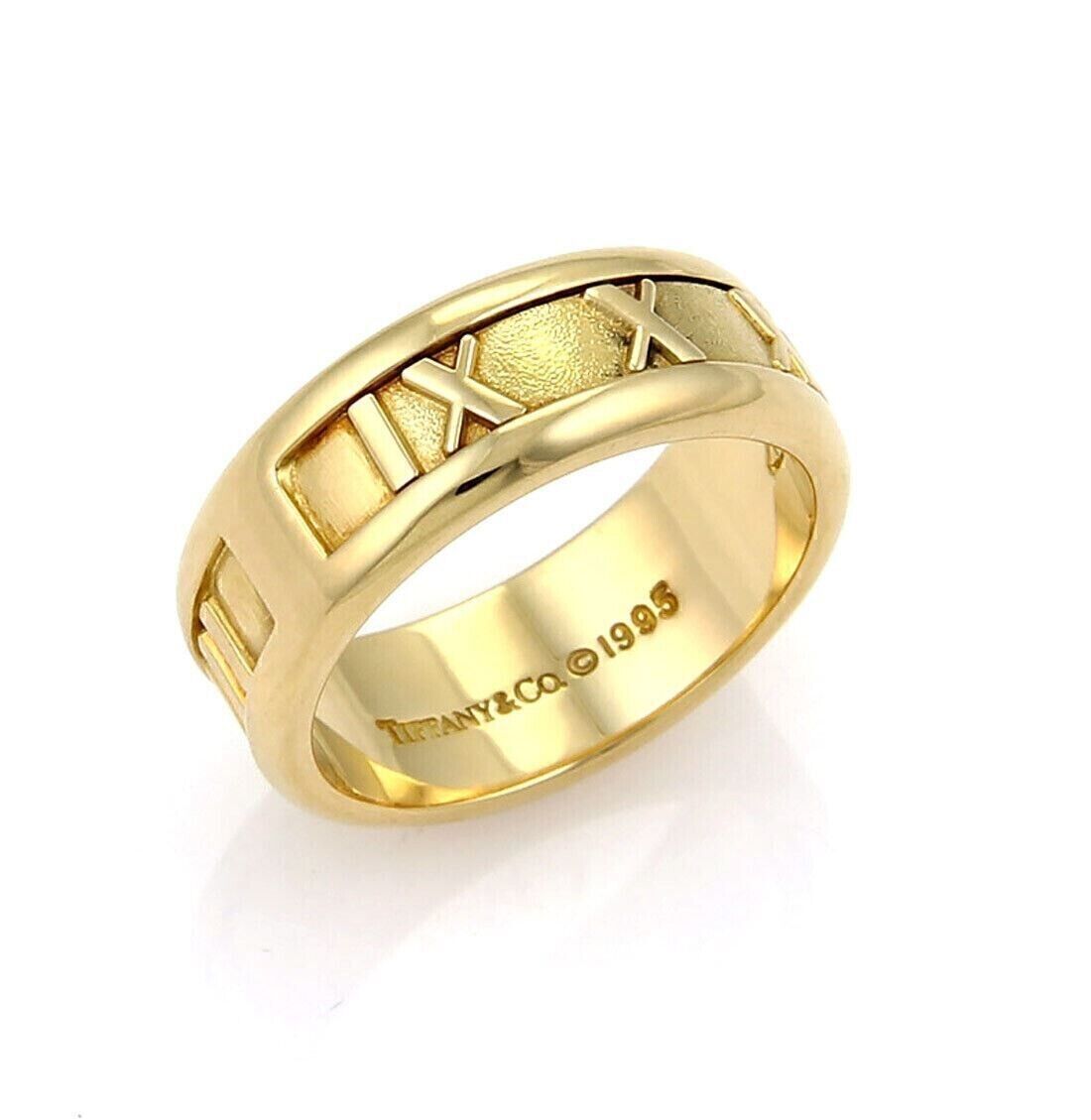 Tiffany & Co. Atlas 18k Yellow Gold Band Ring - Size 5