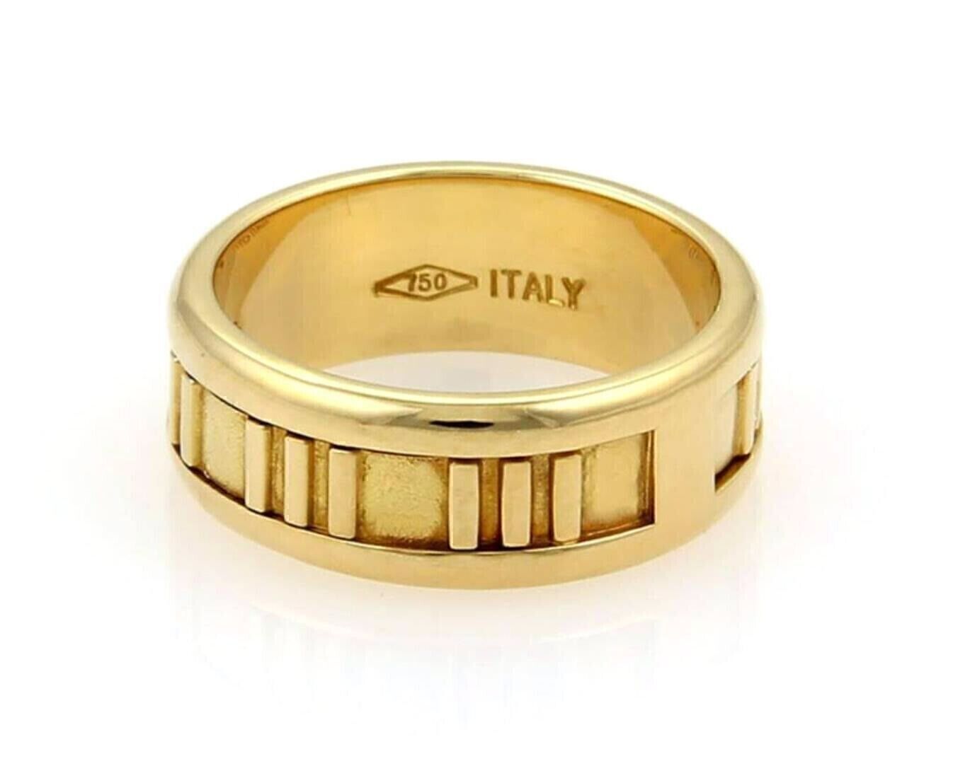 Tiffany & Co. Atlas 18k Yellow Gold Band Ring - Size 5