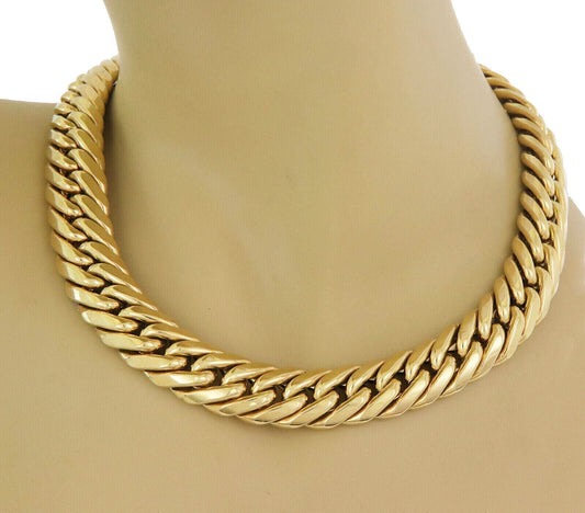 Mayor's 18k Yellow Gold Beveled Curb Link Necklace