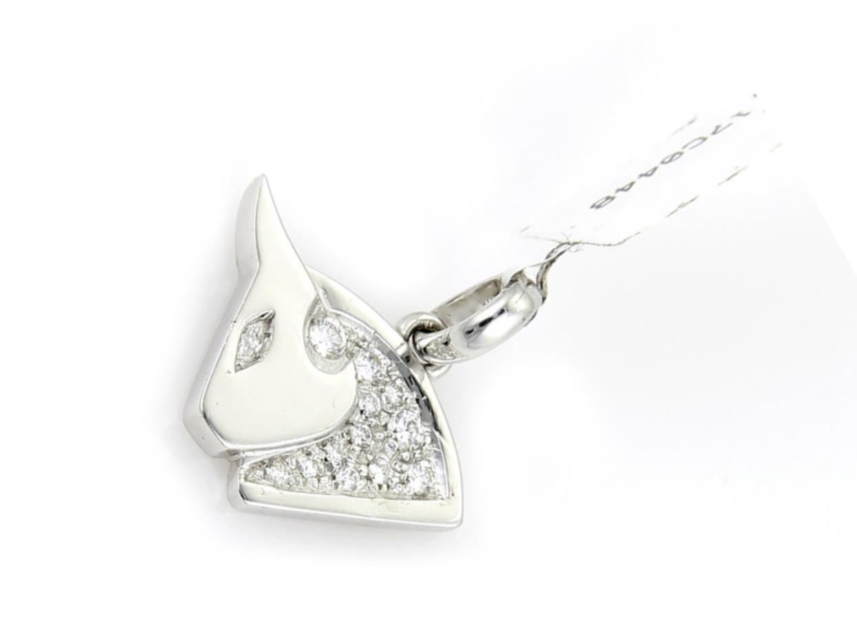 Marina B. Diamond Unicorn Zoo Collection 18k White Gold Charm Pendant