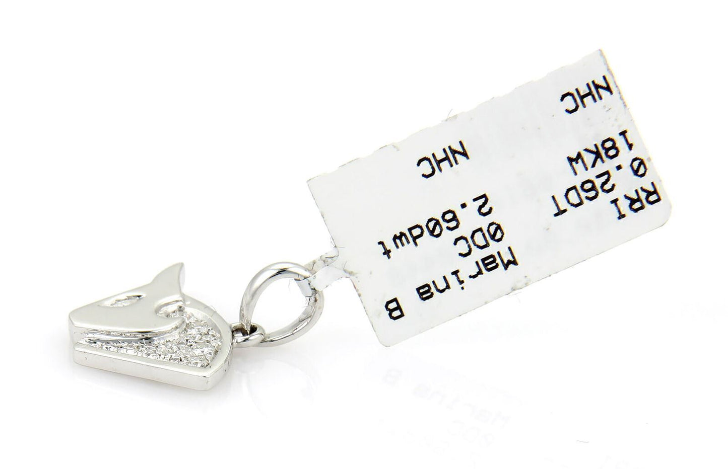 Marina B. Diamond Unicorn Zoo Collection 18k White Gold Charm Pendant