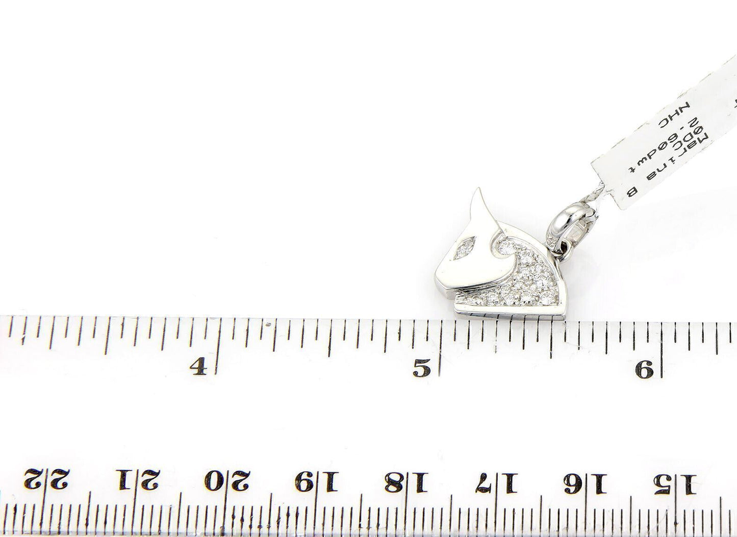 Marina B. Diamond Unicorn Zoo Collection 18k White Gold Charm Pendant